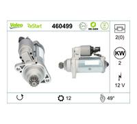 VALEO Anlasser Starter 12 V 2 kW 460444 76 mm 10/11 Dientes