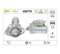 VALEO Anlasser Starter 12V 1,6kW 14 Zähne 3 agujeros 438333 para Opel Vivaro