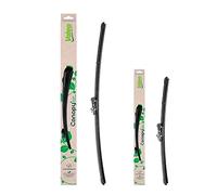 VALEO CANOPY Limpiaparabrisas - Kit De Escobillas Limpiaparabrisas Planas Hechas Con Materiales Naturales Y Reciclados CAN75+CAN20 - Frontales - Longitudes: 600mm+380mm - (Paquete de 2)