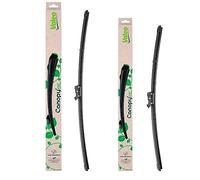 VALEO CANOPY Limpiaparabrisas - Kit De Escobillas Limpiaparabrisas Planas Hechas Con Materiales Naturales Y Reciclados CAN56+CAN46 - Frontales - Longitudes: 530mm+475mm - (Paquete de 2)
