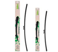VALEO CANOPY Limpiaparabrisas - Kit De Escobillas Limpiaparabrisas Planas Hechas Con Materiales Naturales Y Reciclados CAN91+CAN86 - Frontales - Longitudes: 700mm+650mm - (Paquete de 2)