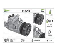 VALEO Compresor Aire Acondicionado Apto para Suzuki Grand Vitara II JT Te