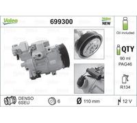 Valeo Compresor, Aire Acondicionado, Prellenado de Aceite, 699300