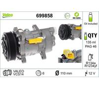 VALEO Compresor, aire acondicionado para PEUGEOT: 307, 206 (Ref: 699858)