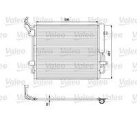 Condensador del aire acondicionado R 134 a 814157 VALEO para SEAT VW