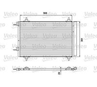 Valeo Condensador del aire acondicionado 818171 R 134 a para Citroën Peugeot DS