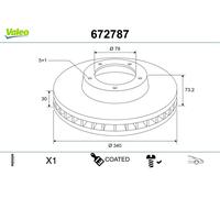 VALEO Discos de Freno Eje Ventilado para BMW 1er F20 F21 3er Touring F31 F23