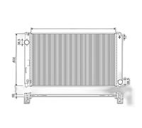 VALEO Enfriador Motore Refrigeración 675 mm - 412 mm Aluminio
