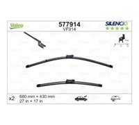 VALEO Escobilla Delant. Apto para Opel Grandland X 75 Jaguar XF X250