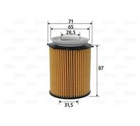 Valeo Filtro de Aceite para Coches 586618 | Excelentes Propiedades de Filtración, Capacidad de Larglife, Ajuste Exacto y Fácil