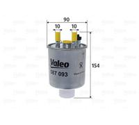 VALEO Filtro de Combustible Elementos para Renault Kangoo/Grand Laguna III