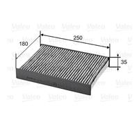 VALEO Filtro Habitáculo de Carbón Activado para Nissan Qashqai II Renault Kadjar