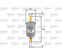 VALEO Filtros de motor Filtro de combustible 587008 Excelentes propiedades de filtración, capacidad de Larglife, ajuste exacto y fácil