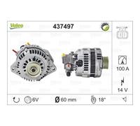 VALEO Generador Alternador 100A 14V Para Honda Civic VII Hatchback