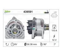 VALEO Generador Alternador 110A 14V Para Renault Grand Scénic II Megane