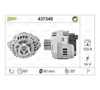 VALEO Generador Alternador 120A 14V Para Citroën Jumper Pritsche/Fahrgestell