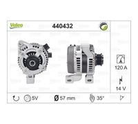 VALEO Generador Alternador 120A 14V Para Ford Focus II DA_ HCP DP