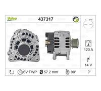 VALEO Generador Alternador 120A 14V Para Ford Galaxy Audi TT A2 Seat Ibiza IV