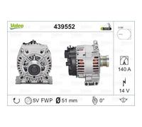 VALEO Generador Alternador 140A 14V Para Mercedes-Benz Clase B Clase A