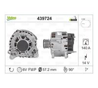 VALEO Generador Alternador 140A 14V Para VW Golf Plus Seat Altea XL Ibiza IV