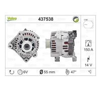 VALEO Generador Alternador 150A 14V Para Alpina D3 Coupe 3er Touring