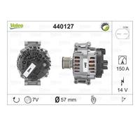 VALEO Generador Alternador 150A 14V para Mercedes-Benz Clase C Coupé C204