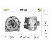 VALEO Generador Alternador 170A 14V Con Polea para BMW X6 X5