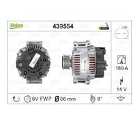 VALEO Generador Alternador 180A 14V para Audi A6 Allroad 4FH C6 4F2 4F5