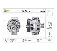 VALEO Generador Alternador 220A 14V Para Mercedes-Benz Clase E Cabriolet