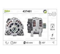 VALEO Generador Alternador 80A 14V Para Peugeot 1007 206 CC Hatchback