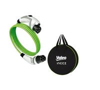 Valeo Ineez - 652101 - Cable de Carga para vehículos eléctricos o híbridos enchufables con Bolsa de Transporte - Tipo 2 a Tipo 1-7,4 kW - 5 Metros
