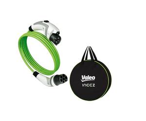Valeo Ineez - 652101 - Cable de Carga para vehículos eléctricos o híbridos enchufables con Bolsa de Transporte - Tipo 2 a Tipo 1-7,4 kW - 5 Metros