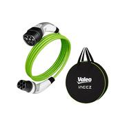 Valeo Ineez, 652102, Cable de Carga para vehículos eléctricos o híbridos enchufables con Bolsa de Transporte, Tipo 2 a Tipo 2, 3,7 kW, 5 Metros