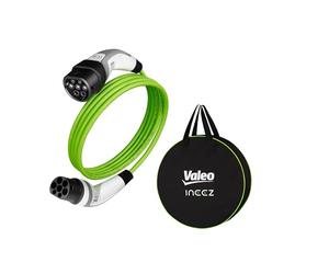 Valeo Ineez - 652102 - Cable de Carga para vehículos eléctricos o híbridos enchufables con Bolsa de Transporte - Tipo 2 a Tipo 2-3,7 kW - 5 Metros