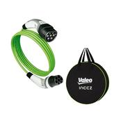 Valeo Ineez, 652104, Cable de Carga para vehículos eléctricos o híbridos enchufables con Bolsa de Transporte, Tipo 2 a Tipo 2, 11 kW, 5 Metros