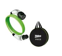 Valeo Ineez, 652105, Cable de Carga para vehículos eléctricos o híbridos enchufables con Bolsa de Transporte, Tipo 2 a Tipo 2, 22 kW, 5 Metros