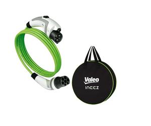 Valeo Ineez - 652106 - Cable de Carga para vehículos eléctricos o híbridos enchufables con Bolsa de Transporte - Tipo 2 a Tipo 1-3,7 kW - 10 Metros