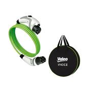 Valeo Ineez - 652107 - Cable de Carga para vehículos eléctricos o híbridos enchufables con Bolsa de Transporte - Tipo 2 a Tipo 1-7,4 kW - 10 Metros