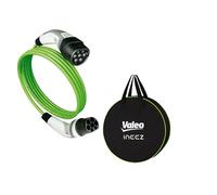 Valeo Ineez - 652111 - Cable de Carga para vehículos eléctricos o híbridos enchufables con Bolsa de Transporte - Tipo 2 a Tipo 2-22 kW - 10 Metros