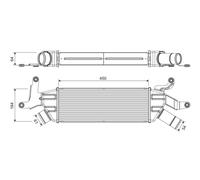 VALEO Intercooler De Aluminio Para Mitsubishi Outlander II 2.2 DI-D 4WD Citroën