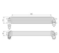 VALEO Intercooler De Aluminio Para Renault Laguna III Grandtour 2.0 DCI 1.5