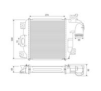 VALEO Intercooler De Aluminio Para Toyota Hilux VII Pick-Up _N1_ _N2_ _N3_