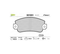 Valeo Juego de 4 Pastillas de Freno Essential 301091, Eje Delantero