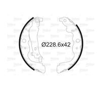 VALEO Kit Zapatas Freno Trasero 42 mm Sin Cilindro Renault Captur J5