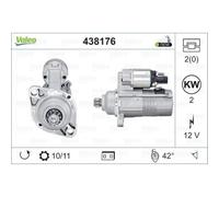 VALEO Motor de Arranque 2Kw para VW Touran Passat Variant Audi A3 1T1 1T2
