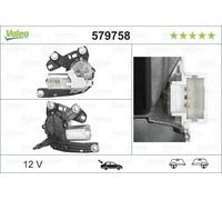 VALEO Motor del limpiaparabrisas para PEUGEOT: Rifter, Partner & OPEL: Combo & CITROËN: Berlingo (Ref: 579758)