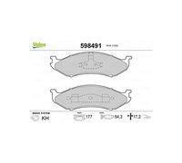 VALEO Pastillas de freno 598491 Juego de 4 pastillas Eje delantero Totalmente equipado con accesorios montados y sin montar Valeo experto en frenado desde 1923