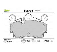 VALEO Pastillas Freno Trasero para VW Touareg Audi Q7 Cayenne