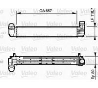 VALEO Radiador de admisión, intercooler para RENAULT: Mégane, Scénic, Fluence (Ref: 818870)