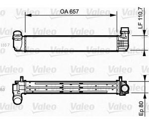 VALEO Radiador de admisión, intercooler para RENAULT: Mégane, Scénic, Fluence (Ref: 818870)